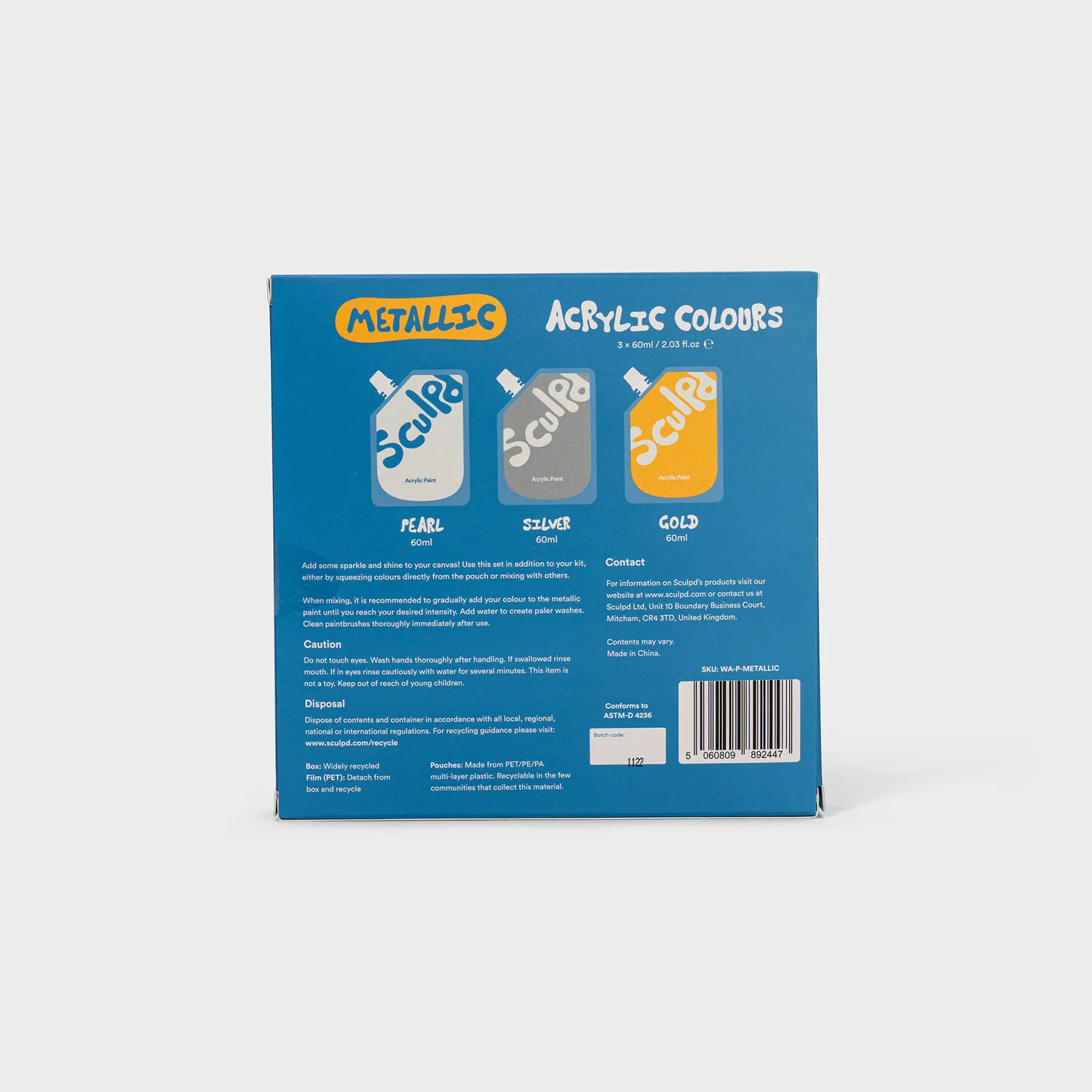 Acrylic Metallic Paint Set - Image 3